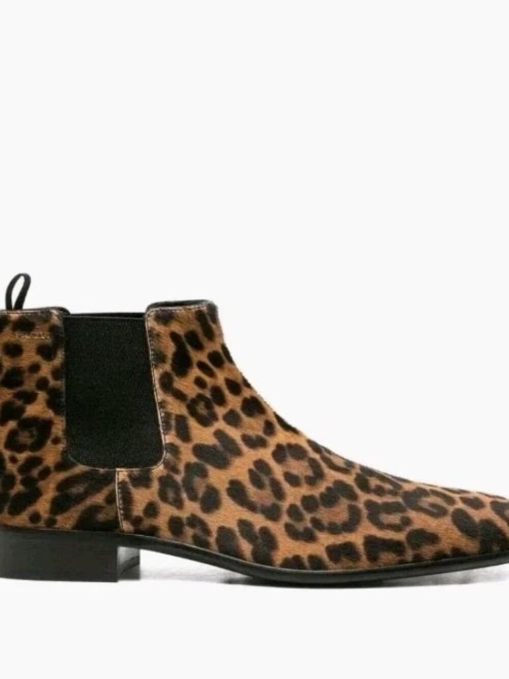 $1,850 Prada Leopard Print Calf Hair Chelsea Bootie Brown EU 38 US 8 BNIB